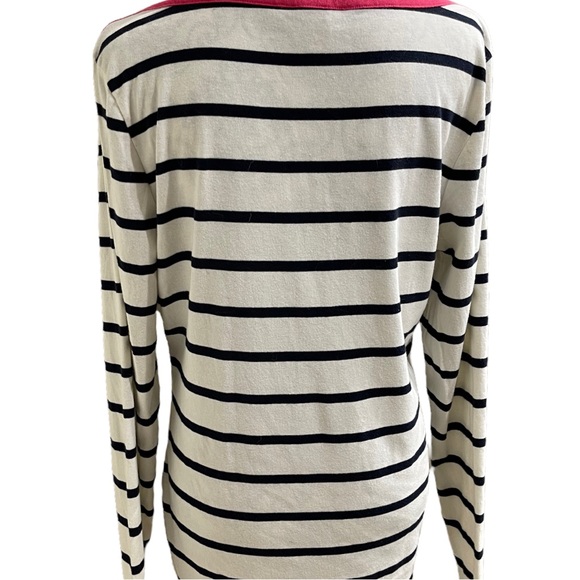Banana Republic - Long sleeved crew neck top, blue and white striped pattern, XL - Picture 5 of 6